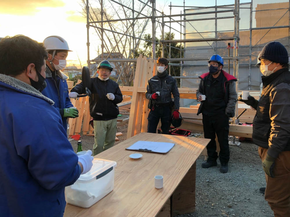 吉田君の初棟上げ