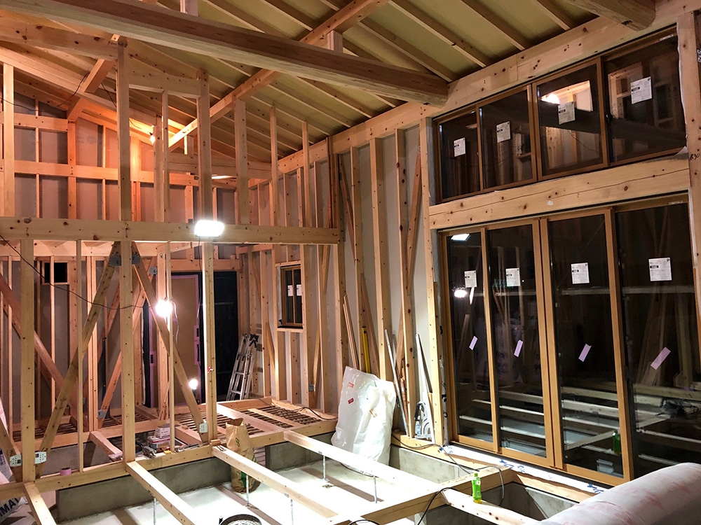 弓道場 上棟～１か月後