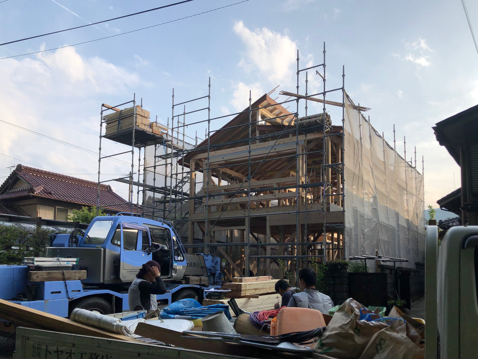 藤原町 H様邸の上棟
