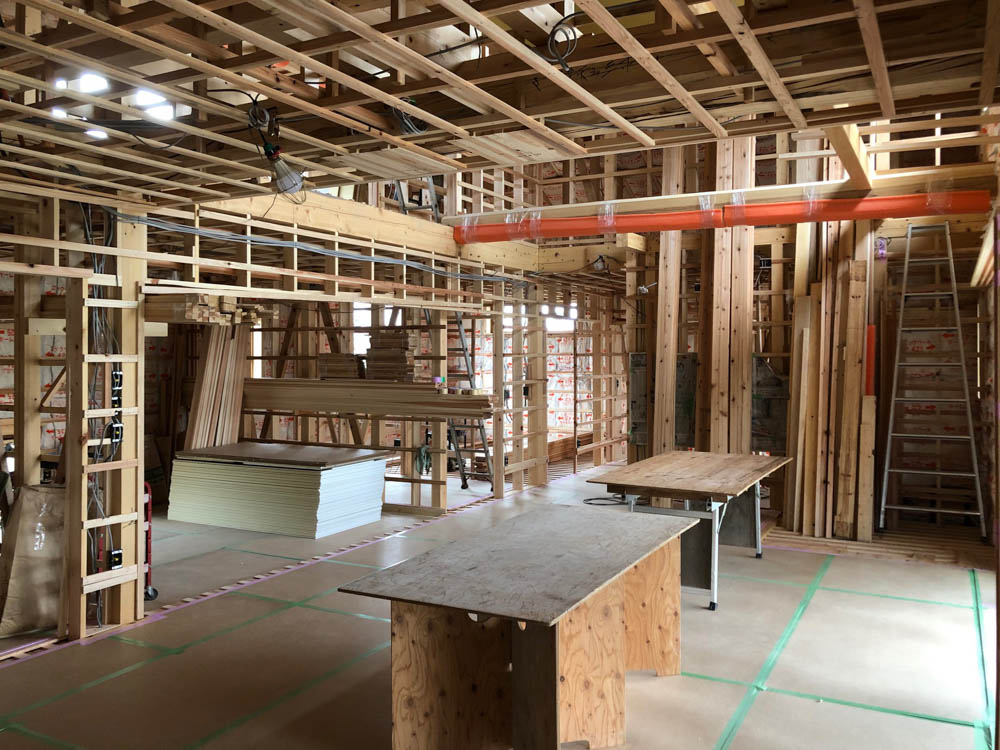 1ヵ月経つ構造見学会した現場